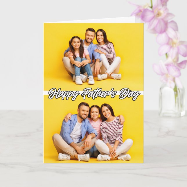 Cute Custom 2-photos Template Father's Day (Orchid)