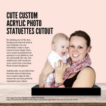 Cute Custom Acrylic Photo Statuettes Cutout