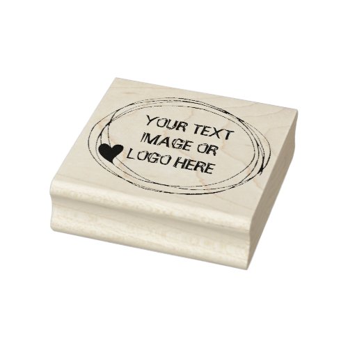 Cute custom Add your text logo or image Rubber Stamp