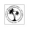 Cute custom address stamp with palm trees