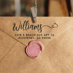Cute Custom Address Stamp With Script Font<br><div class="desc">Cute Custom Address Stamp With Script Font,  Family Address Stamp,  Modern,  Whimsical,  the perfect gift</div>