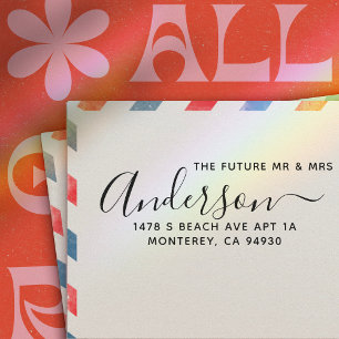 Cute Custom Address Stamp With Script Font