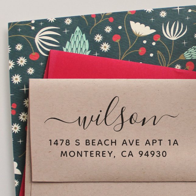 Cute Custom Address Stamp With Script Font (Creator Uploaded)