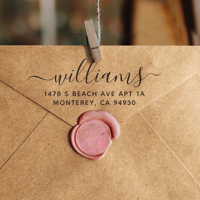 Cute Custom Address Stamp With Script Font (Creator Uploaded)