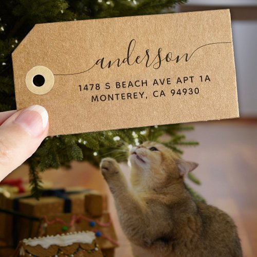 Cute Custom Address Stamp With Script Font