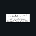Cute Custom Address Stamp With Script Font<br><div class="desc">Customize your stamp by including the names,  address.</div>