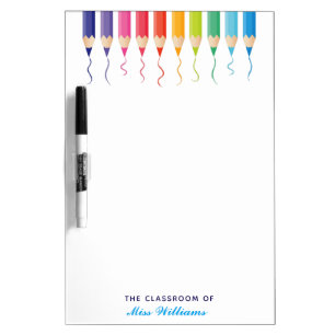 Cute Custom Art Teacher Rainbow Artistic Dry Erase Board