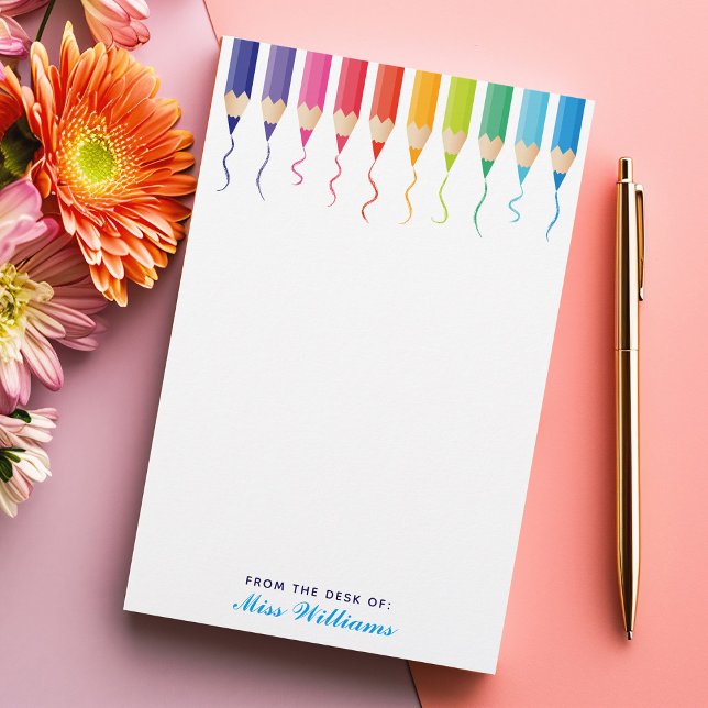 Cute Custom Art Teacher Rainbow Artistic Stationery (Creator Uploaded)