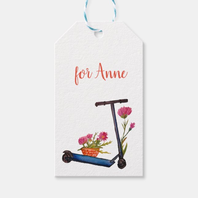Cute Custom Artistic Girlie Gift Tag (Front)