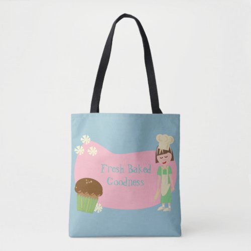 Cute Custom Baker Cartoon Tote Bag