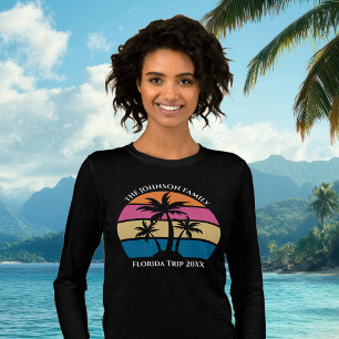 Cute Custom Beach Trip Women's Long Sleeve Tri-Blend Shirt