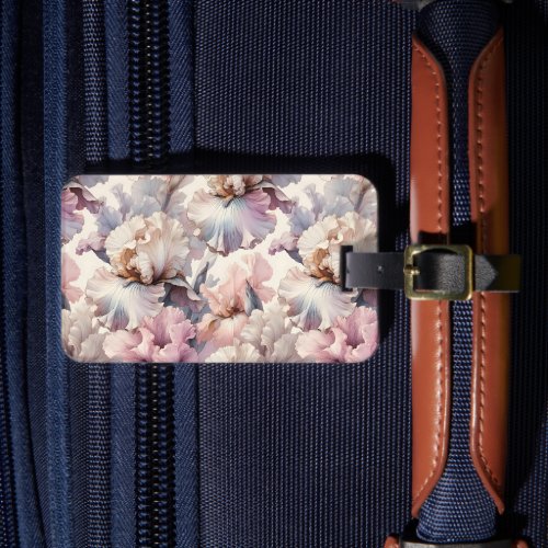 Cute Custom Blush Pink Floral Acrylic Luggage Tag