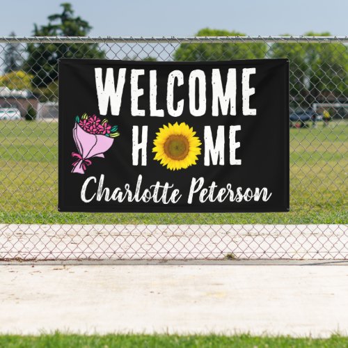 Cute Custom Bouquet Welcome Home  Banner