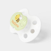 Cute Custom Bumblebee Pacifier w Baby's Name (Front Right)