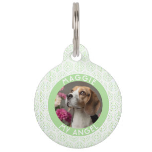 Cute Custom Cat Gift Honeycomb Pattern Pet ID Tag