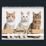 Cute Custom Cat Photo Family Calendar<br><div class="desc">A charming calendar featuring customizable photos of cats,  allowing you to showcase your favorite feline friends each month. Perfect for cat lovers who want a personalized touch to their year-round organization.</div>