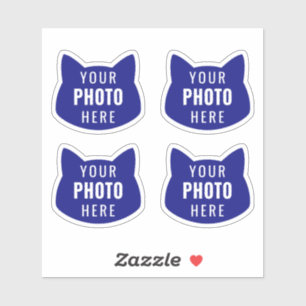 Cute Custom Cat Photo Template Sticker