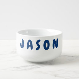 Cute Custom Child Blue Name Bowl