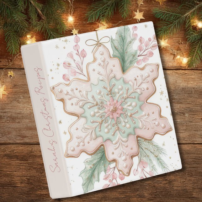 Cute Custom Christmas Snowflake Recipes Mini Binder (Creator Uploaded)