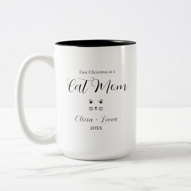 Cute Custom Coffee Cup for Kitten Lovers (Left)