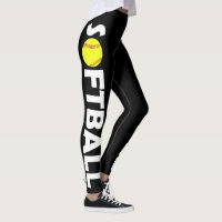 Cute Custom Color Fastpitch Softball Player Sports Leggings