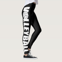 Cute Custom Color Volleyball Leggings