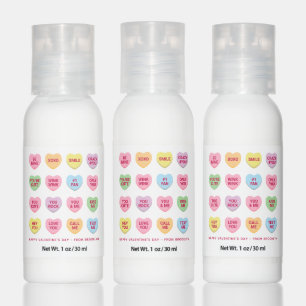 Cute custom conversation hearts Valentine's Day Hand Lotion