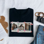 Cute Custom Couple Photos and Text Gift T-Shirt<br><div class="desc">Create a timeless keepsake with our Custom Photo Shirt for Couples! Personalize it with your favorite couple photos in a retro-inspired design, perfect for anniversaries, Valentine’s Day, or just because. You can customize it with your photos and text. This shirt is a unique gift to celebrate love. This trendy tee...</div>