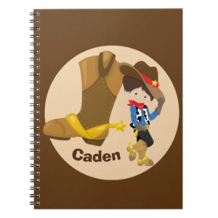 Cute Custom Cowboy Kids Notebook