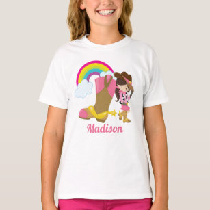 Cute Custom Cowgirl Birthday Party Kids T-Shirt