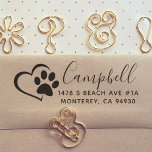 Cute Custom Dog Address Stamp With Heart And Paw<br><div class="desc">Introducing the Paw-sitively Adorable Return Address Stamp! Are you tired of endlessly writing your return address over and over again? Say goodbye to hand cramps and hello to efficiency with our charming Dog Love Return Address Stamp! Don't miss out on this adorable and practical addition to your stationery collection! Order...</div>