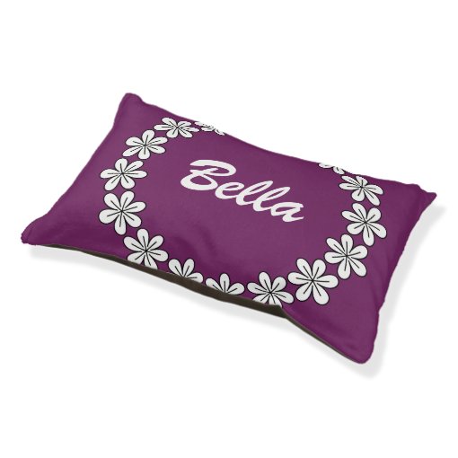 Cute custom dog bed with personalizable pet name Zazzle