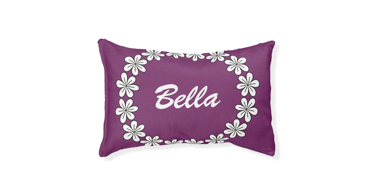 Cute custom dog bed with personalizable pet name Zazzle