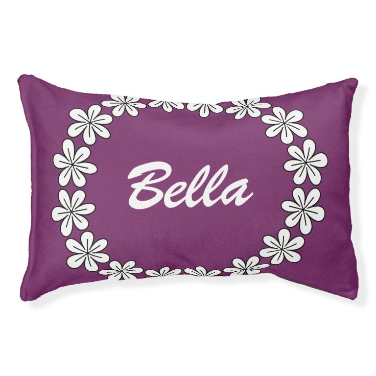 Cute custom dog bed with personalizable pet name Zazzle
