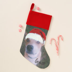 Cute Custom Dog Christmas Photo Personalized Stocking