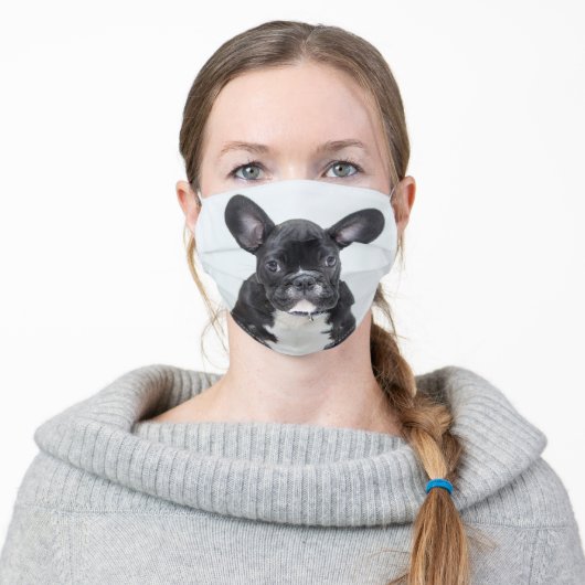 Cute Custom Dog Photo Adult Cloth Face Mask (Worn)
