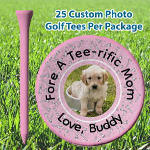 Cute Custom Dog Photo Template Pink Ladies Golf Tees