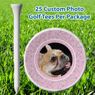 Cute Custom Dog Picture Template Pink Ladies Golf Tees