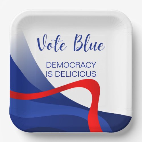 Cute Custom Elegant Democratic Party  Paper Plates