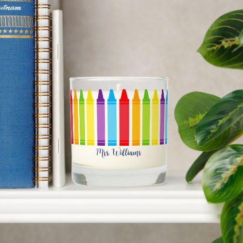 Cute Custom Elementary School Teacher Scented Candle