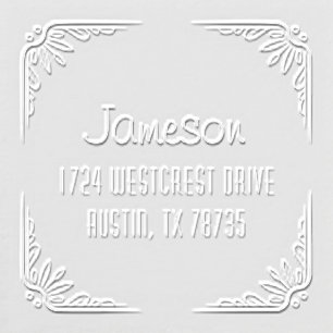 Cute Custom Family Name Return Address Embosser