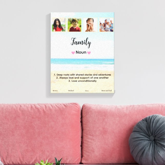 Cute Custom  Family Photo Canvas Print (Insitu(LivingRoom))