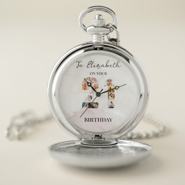 Cute Custom  Family Photo Stop Watch (Inside)