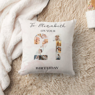 Cute Custom Family Photo Throw Pillow