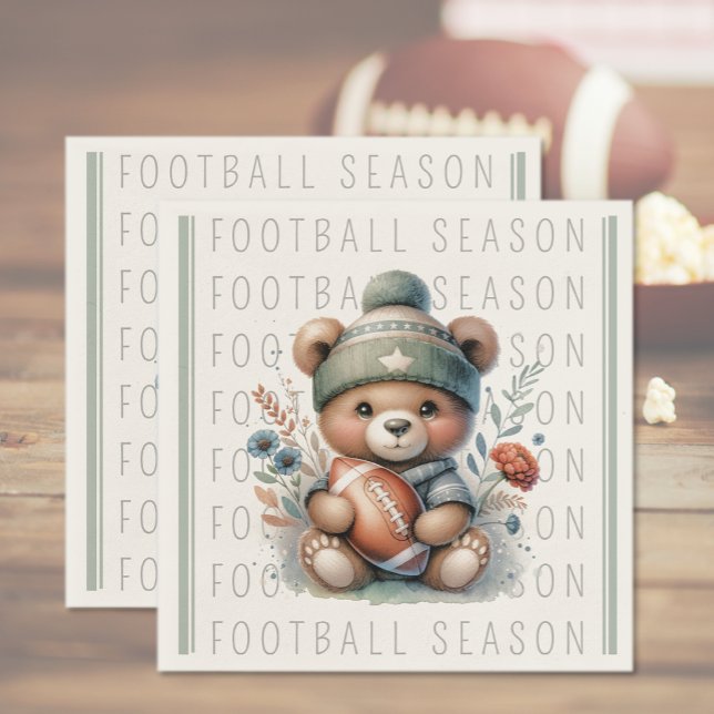 Cute Custom Football Paper Napkins (Cute Custom Football Paper Napkins)