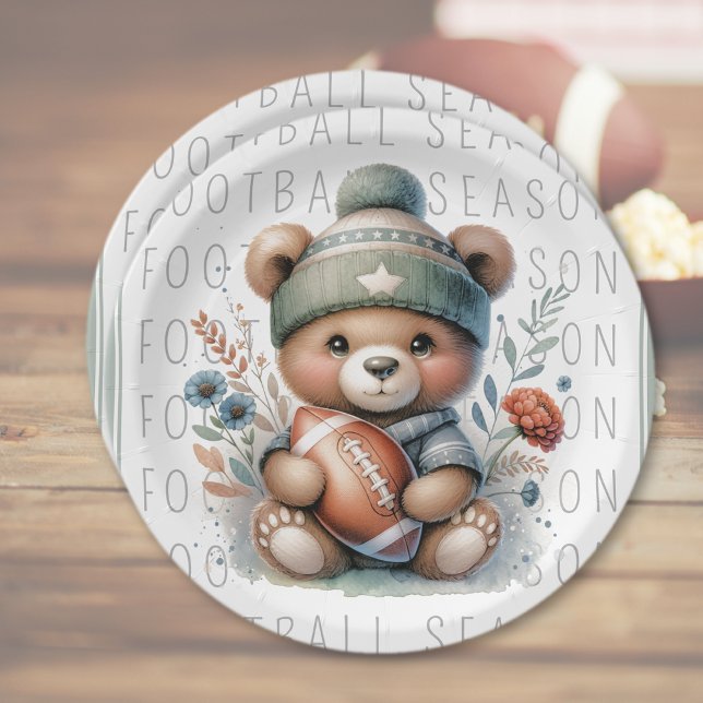 Cute Custom Football Paper Plates (Cute Custom Football Paper Plates)