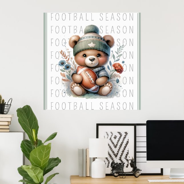 Cute Custom Football Poster (Home Office)