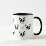 Cute custom french bulldog mug<br><div class="desc">Cute customizable french bulldog mug. Easy to personalize with the name of your own dog.</div>