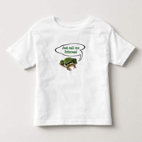 Cute Custom Frog Princess Photograph Toddler T_shirt