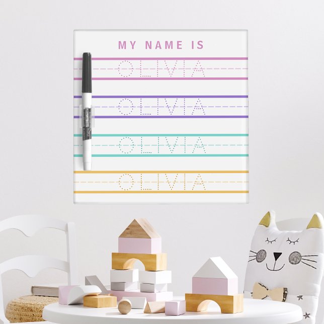 Cute Custom Girls Name Tracing Writing Practice Dry Erase Board (Cute Custom Girls Name Tracing Writing Practice Dry Erase Board
)